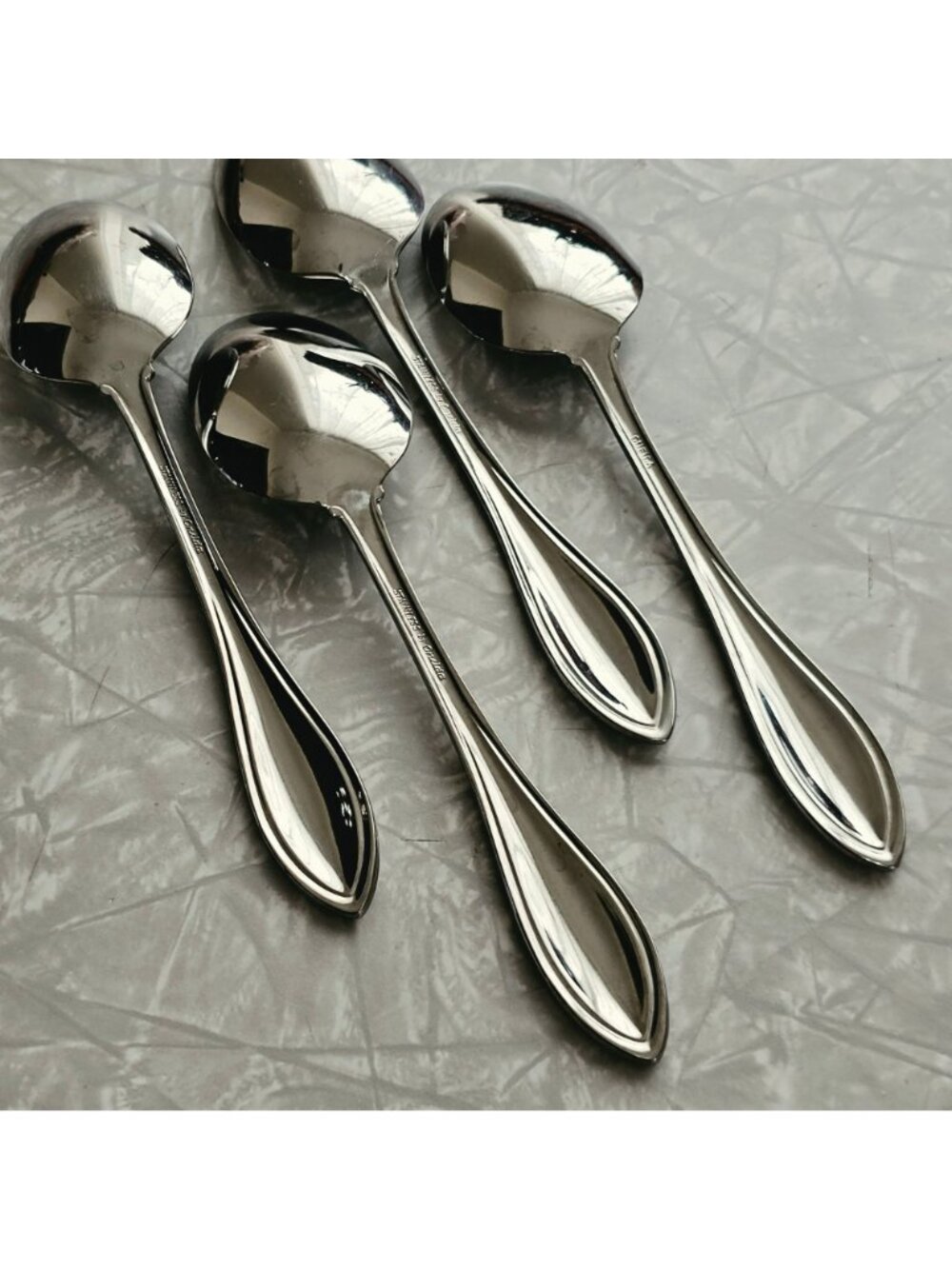4 Oneida Arbor American Harmony Soup Spoon 8" stainless beaded edge timeless des - Picture 6 of 7